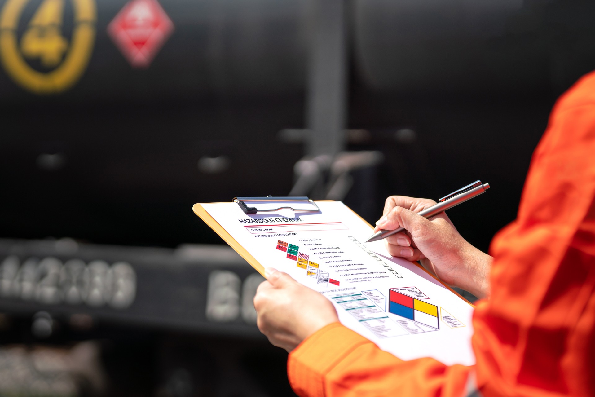 Checking on chemical hazardous material checklist